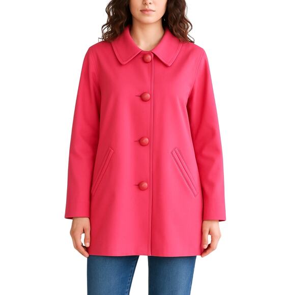 Vintage Jones New York Hot Pink Jacket With Oversized Buttons Casual Medium - Picture 1 of 8